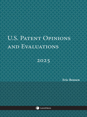 cover image of U.S. Patent Opinions and Evaluations